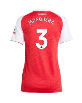 Arsenal Cristhian Mosquera #3 Maglia Gara Casa Repliche 2025-26 Donna Maniche Corte